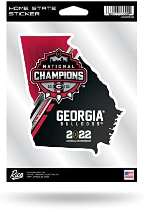 Rico Industries NCAA Georgia Bulldogs 2021-22 CFP National Champions Home State naljepnica 6.25 x 5.80, tim