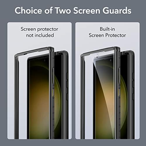 ESR za Samsung Galaxy S23 ultra futrola, S23 ultra futrola za telefon sa zaštitnikom zaslona, ​​ugrađeni postolje za prsten