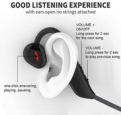 Slušalice s otvorenim ušnim slušalicama, slušalice bežičnog zraka s mikrofonima, sportske slušalice IPX6 vodootporna glazba