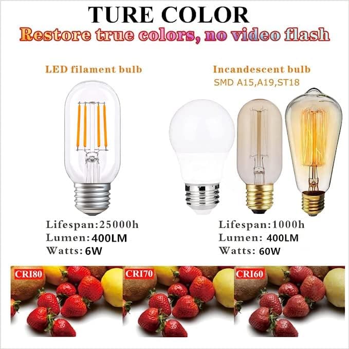 Led cijevna svjetiljka od 4 vata, prozirna Edison svjetiljka od 926 ekvivalentna 400 lumena od 40 vata, LED žarulje sa žarnom
