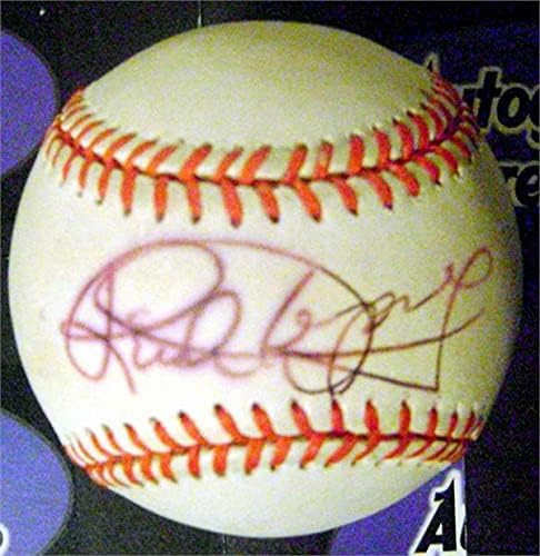 Rick Dempsey Autografirani bejzbol loše stanje - Autografirani bejzbols