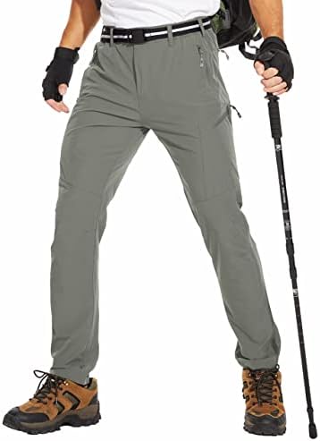 Natuvenix planinarske hlače za muškarce, brze suhe putničke hlače za radne hlače za rastezene lagane vanjske hlače otporne