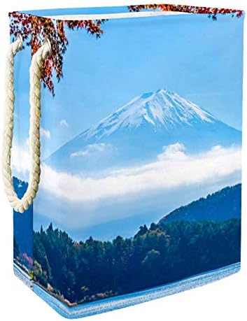 Košarica za rublje Fuji Mountain Landscape sklopiva košara za odlaganje rublja s ručkama uklonjivi nosači dobro zadržavaju
