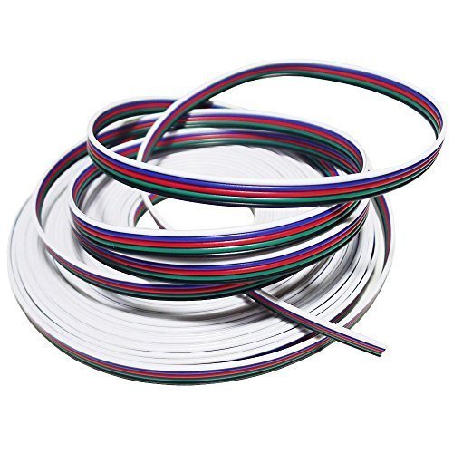 Ledenet 22AWG 5PIN 33ft 10M Extension kabelska linija Fleksibilna žičana produžetka kabela za ekstenziju za 5 boja RGBW LED