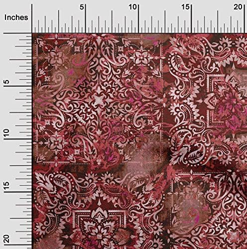 azijsko krojenje Georgette viskozna Bordo Tkanina Od 42 inča, tiskana od 42 inča, pribor za šivanje odjeće