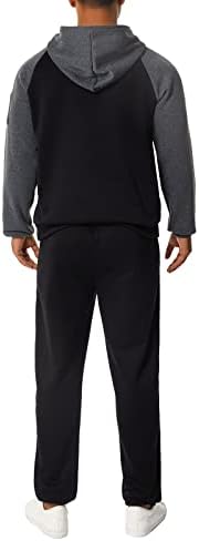 Muške pjesme Athletic Sport Outfits Set, Dugi rukavi puloverske kapuljače Twisheirts Tops+Sweatpants 2 PCS