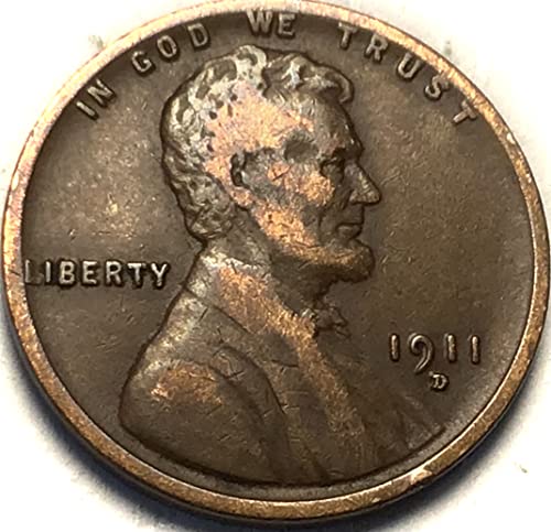 1911. D Lincoln Wheat Cent Penny Prodavač vrlo dobar