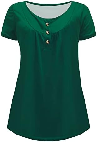 lcepcy žene labave protočne tunike sakriju košulje trbuha majice 2023 ljetne bluze s kratkim rukavima za nošenje s gamašama