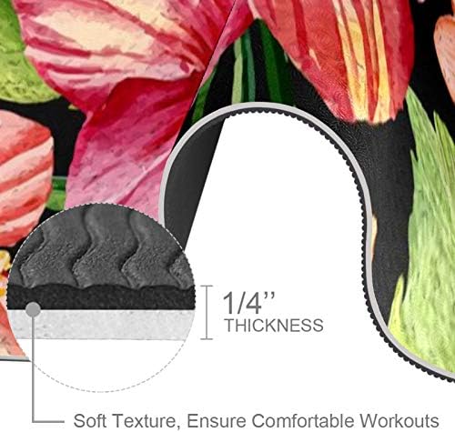 1/4 tropska cvjetna debela Protuklizna prostirka za vježbanje i fitness za jogu, pilates i podnu kondiciju