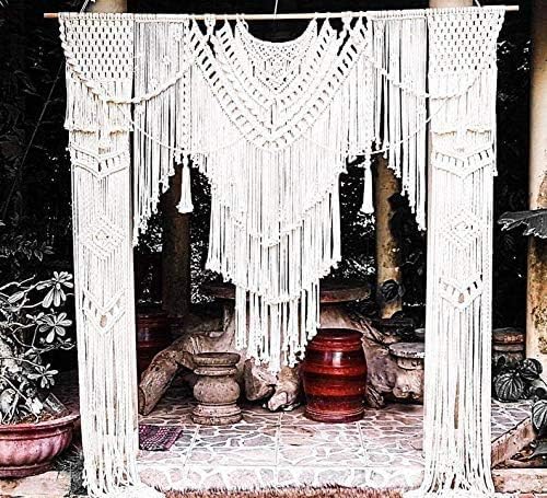 Macrame Wall Viseći boemski kućni geometrijski umjetnički dekor Prekrasna soba ukras-macrame zavjesa-macracme vjenčanica