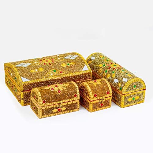 Jeftine kutije za nakit za vjenčanje ručno izrađene kutije za nakit iz Južne Azije / set ukrasnih sitnica od 4 kutije