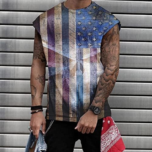 Ljetna Muška haljina majica za Dan neovisnosti s printom 3md muški džemper majica bez rukava ležerna sportska majica bez