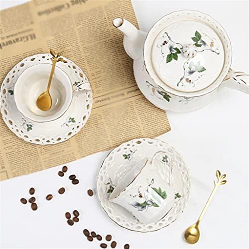 Kaoorou Europska cvjetna šalica kave i tanjur postavljen engleski popodnevni čaj Crni čaj i žlica