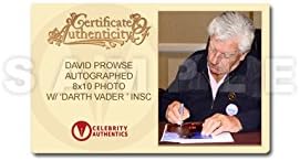 Fotografija Darth Vadera iz ugljične komore veličine 8 u 10 s autogramom Davida Prosea