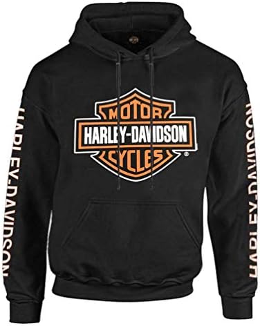 Harley -Davidson muški bar i štit logotip pulover hoodie - crni 30297503
