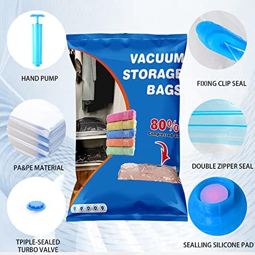 Vodiver vakuumske vrećice za pohranu uštedite 80% na prostoru za odlaganje odjeće, premium vrećicu za zaptivanje vakuuma