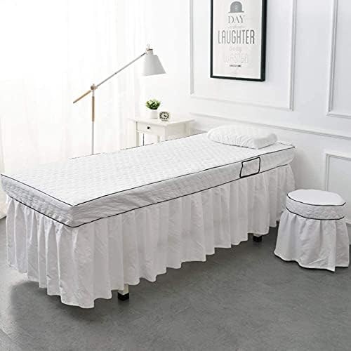 Kojaes masažni krevet set, masažni krevet set pamuk pamučna boja kozmetički pokrivač 4-komad u veznom jednostavnom prozračnom