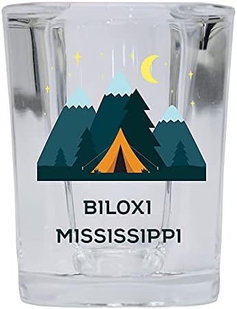 Mississippi biloksi, kvadratna baza likera od 2 oz, dizajn šatora za čaše