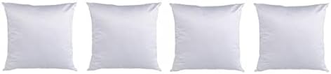 Baoblaze 2x 4 komada obična bijela sublimacija prazan jastuk kućište modni jastuk jastuka za jastuk pokrov za tisak bacanja