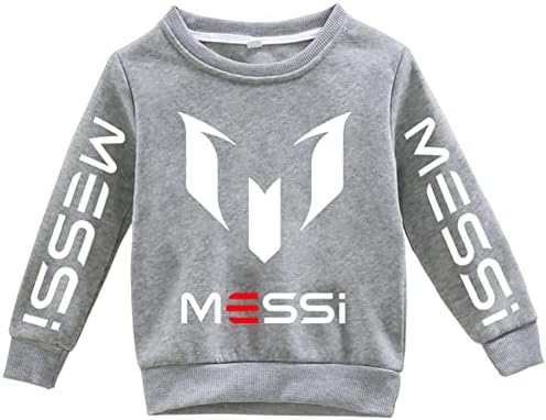Ateecp Kid Boys Lionel Messi Crew Neck Fleece Hoodies Dugi rukavi lagani pulover dukserica