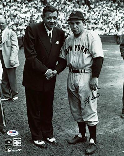 Yankees Yogi Berra potpisana autentična 11x14 fotografija w/babe ruth psa/DNA