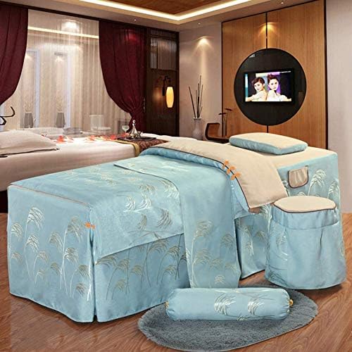 Zhuan masažni stolni lim setovi 6 komada masaža kreveta suknja jastučnica stolica poklopca pokrivača za zastavicu jastuk