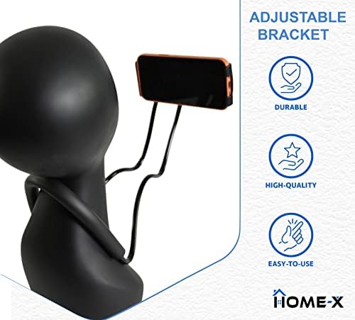 Home-X oko Univerzalnog držača mobitela bez vrata, prijenosni stalak za pametni telefon za vrat, izvrstan za streaming, selfieje,