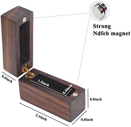 Aulufft zaručnički prsten kutija za drvo prijedlog vjenčanica kutija cooyeah kvadratni orah drveni nakit Organizator nakit