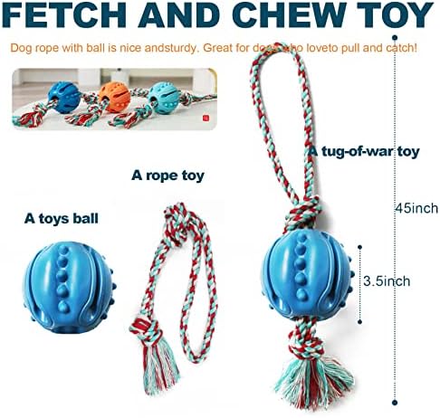 Čvrsto uže za žvakanje lopte za pse-lopta od prirodne gume za dresuru pasa, žvakanje i interaktivnost, igračka za čišćenje