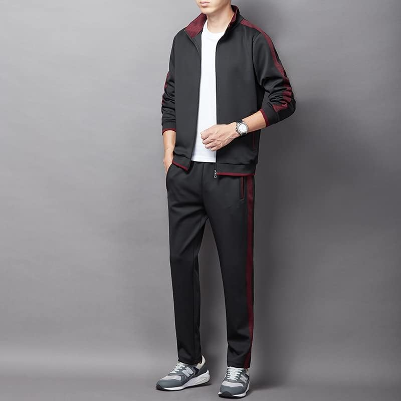 Jogger odijela za mušku jesensku dvodijelnu trčanje set Streetwear Sportska odjeća O-Neck Zipper Jacker hlače