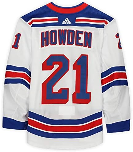 Brett Howden New York Rangers -a koji se koristi 21 White Set 3 Jersey nosio se tijekom gostujućih igara odigranih između