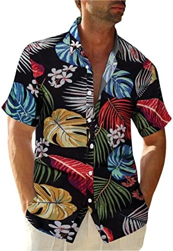 Muške havajske košulje proljetna i ljetna cvjetna šareni tisak casual rever plaža na otvorenom odmor majice kratkih rukava