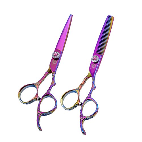 Purple Dragon 6,0 -inčni Profesionalni zmajevi ručica salona za rezanje kose - Škare za stanjivanje frizura - savršeni za