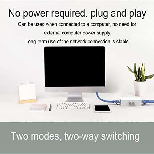 UOEIDOSB MINI 2 PORT RJ45 Network Switch Ethernet Network Switch DUAL 2 -WAY priručnik za priručnik za dijeljenje Adapter