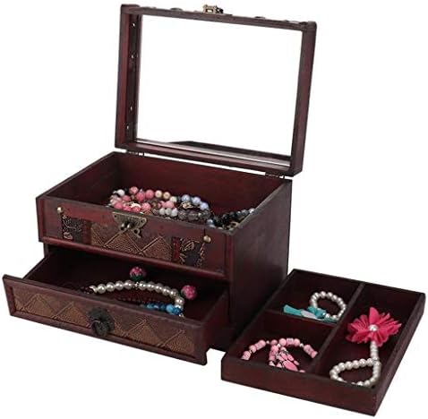 XJJZS držač naušnica u europskom stilu višeslojna ogrlica za odlaganje naušnica kontejner kutije nakit Organizator nakit