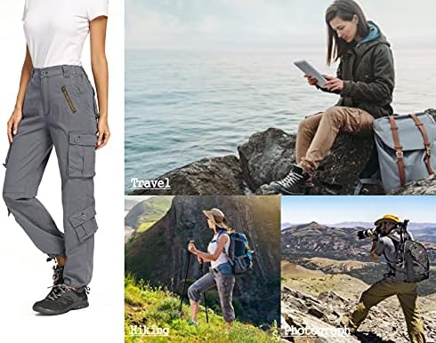 Raroauf ženske kauzalne pamučne teretne hlače Vojne borbene radne odjeće Capri hlače s 8 džepa