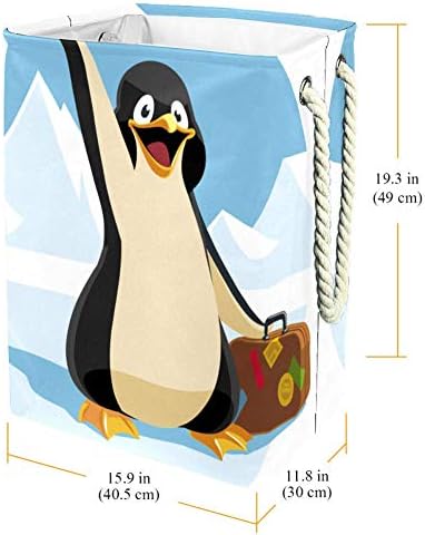 Nehomerni crtani putni pingvin 300 inča Oksford PVC vodootporna košara za odjeću velika košara za rublje za deke igračke
