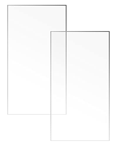 QWork Clear akrilni list pleksiglass, 2 pakiranja od 24 x 48, debljine 3/16 , ploče s pleksiglasom, izrezane sa pilom, laserom