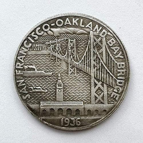 1936. SAN FRANCISCO OAKLAND BAY Bridge Polu dolar Komemorativni novčić strani novčić Antikni novčić 50 centi Kopiranje kopija