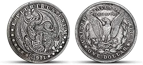 Izazov kovanica 1865. Američki Liberty Eagle, inozemni novčić, drevni srebrni dolar srebrni krug može se zvučati dugi yang
