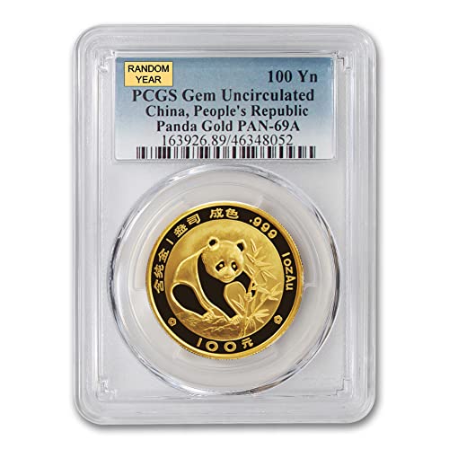 1982-2015 1 oz Chines Panda Gold Bullion Coin Gem necirkulirano 24K 100/500 Yuan Gemunc PCGS