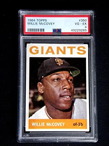 Willie McCovey 1964 Topps Baseball Card 350 PSA 4 Vrlo dobro do izvrsnog HOF -a - Slabozne bejzbol kartice