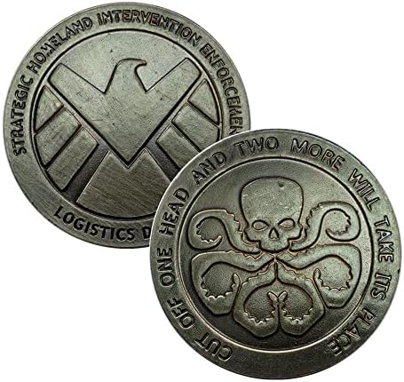 Niubb s.h.i.e.l.d. Agent Hydra dvostrana metalna značka Komemorativne kovanice kovanice kovanice čudesne komemorativne kovanice