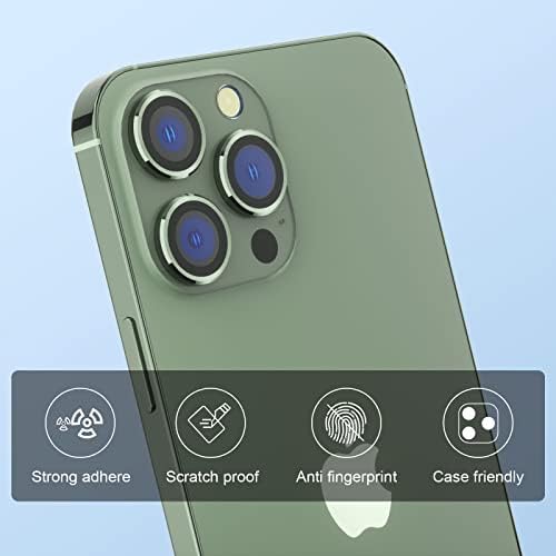 Otao [2 pakiranje] Zaštitnik objektiva za kameru kompatibilan s iPhoneom 13 Pro Max 6,7 inč i iPhone 13 Pro 6,1 inčni, aluminijska