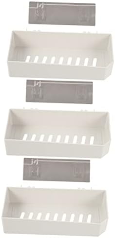 Zerodeko 3pcs stalak za pohranu u kupaonici bez udara bijelog zida viseći abs
