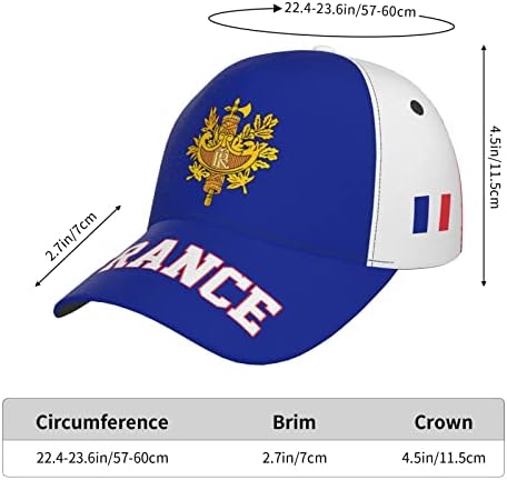 Daboyozhzh Francuska zastava Francuska bejzbolska kapica puni tisak odraslih muškaraca Hat Patriotizam navijač nogometnih