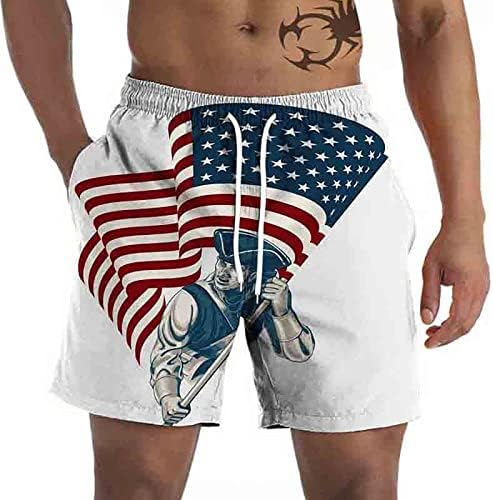 Muške plivačke tok brzo suho plivanje kratke hlače labave elastične odjeće za plažu udobna američka zastava dugačka kratki