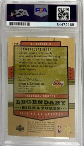 Michael Cooper potpisao je Lakers košarku gornje palube Trgovačke kartice PSA 84472169 - Nepopisane košarkaške kartice