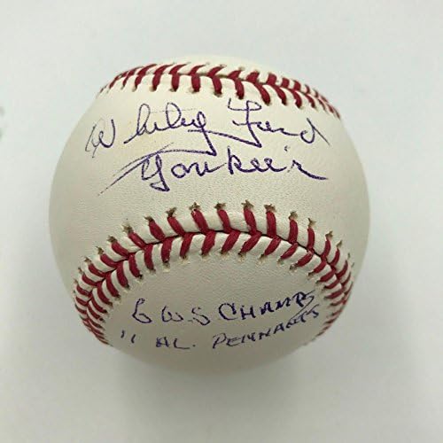 Whitey Ford 6 World Series Champs 11 Pennants potpisano upisani bejzbol PSA DNA - Autografirani bejzbol