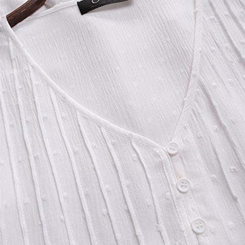 Ženska Vintage žakard bluza, vrhovi od tri četvrtine, čipkasta majica s izrezom u obliku slova A u plus veličini